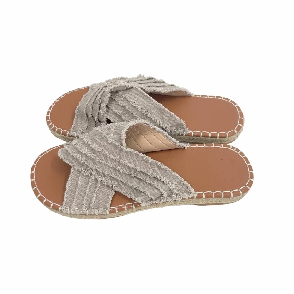 Women’s Flat Shoes Slip On Mule Espadrille Sandals Size 9